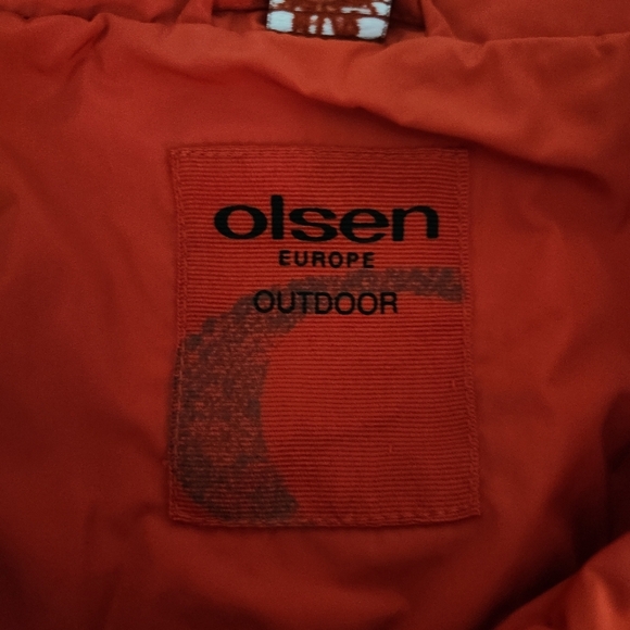OLSEN Europe outdoor red trench coat belted lightweight jacket size m/l - Picture 12 of 16